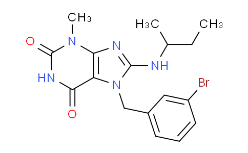 CAS No. 476480-98-5, 7-(3-Bromobenzyl)-8-(sec-butylamino)-3-methyl-1H-purine-2,6(3H,7H)-dione