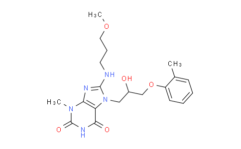 CAS No. 476479-88-6, 7-(2-Hydroxy-3-(o-tolyloxy)propyl)-8-((3-methoxypropyl)amino)-3-methyl-1H-purine-2,6(3H,7H)-dione