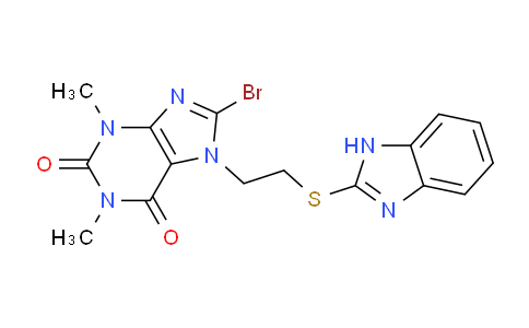 CAS No. 476482-03-8, 7-(2-((1H-Benzo[d]imidazol-2-yl)thio)ethyl)-8-bromo-1,3-dimethyl-1H-purine-2,6(3H,7H)-dione