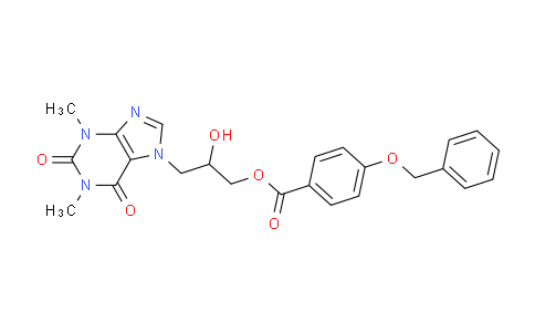 CAS No. 118421-49-1, 3-(1,3-Dimethyl-2,6-dioxo-2,3-dihydro-1H-purin-7(6H)-yl)-2-hydroxypropyl 4-(benzyloxy)benzoate