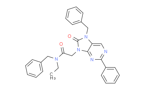 CAS No. 1359705-67-1, N-Benzyl-2-(7-benzyl-8-oxo-2-phenyl-7H-purin-9(8H)-yl)-N-ethylacetamide