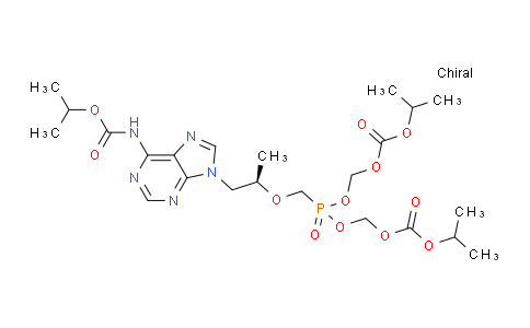CAS No. 1244022-54-5, (R)-Isopropyl (9-(2-((bis(((isopropoxycarbonyl)oxy)methoxy)phosphoryl)methoxy)propyl)-9H-purin-6-yl)carbamate