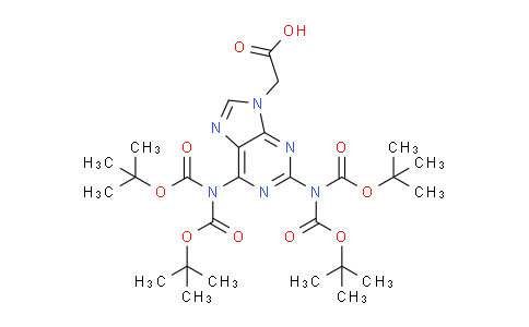 CAS No. 1354832-42-0, 2-(2,6-Bis(bis(tert-butoxycarbonyl)amino)-9H-purin-9-yl)acetic acid