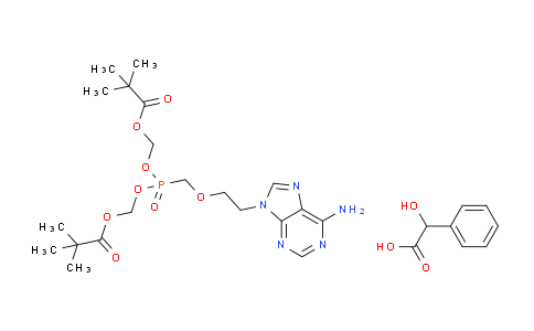CAS No. 1265228-47-4, ((((2-(6-Amino-9H-purin-9-yl)ethoxy)methyl)phosphoryl)bis(oxy))bis(methylene) bis(2,2-dimethylpropanoate) 2-hydroxy-2-phenylacetate