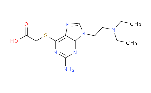 CAS No. 1263893-98-6, 2-((2-Amino-9-(2-(diethylamino)ethyl)-9H-purin-6- yl)thio)acetic acid