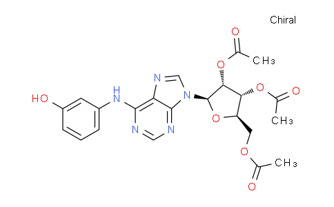CAS No. 1221412-23-2, (2R,3R,4R,5R)-2-(acetoxymethyl)-5-(6-((3-hydroxyphenyl)amino)-9H-purin-9-yl)tetrahydrofuran-3,4-diyl diacetate