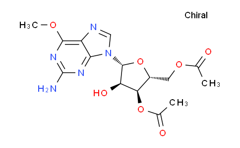 CAS No. 1001054-27-8, ((2R,3S,4R,5R)-3-acetoxy-5-(2-amino-6-methoxy-9H-purin-9-yl)-4-hydroxytetrahydrofuran-2-yl)methyl acetate