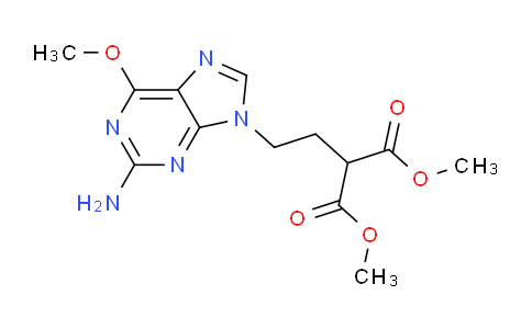 CAS No. 122497-21-6, dimethyl 2-(2-(2-amino-6-methoxy-9H-purin-9-yl)ethyl)malonate