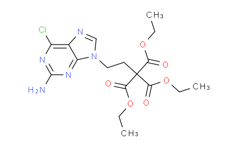 CAS No. 122497-17-0, triethyl 3-(2-amino-6-chloro-9H-purin-9-yl)propane-1,1,1-tricarboxylate