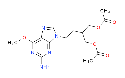 CAS No. 131266-11-0, 2-(2-(2-amino-6-methoxy-9H-purin-9-yl)ethyl)propane-1,3-diyl diacetate