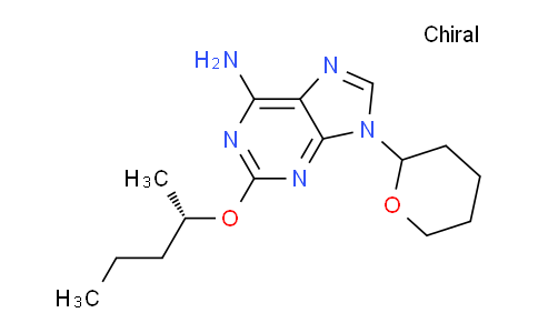 CAS No. 1050497-12-5, 2-(((S)-pentan-2-yl)oxy)-9-(tetrahydro-2H-pyran-2-yl)-9H-purin-6-amine