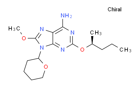 CAS No. 1050497-17-0, 8-methoxy-2-(((S)-pentan-2-yl)oxy)-9-(tetrahydro-2H-pyran-2-yl)-9H-purin-6-amine