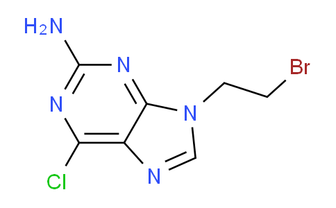 CAS No. 214201-64-6, 9-(2-bromoethyl)-6-chloro-9H-purin-2-amine