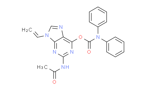 CAS No. 343794-19-4, 2-acetamido-9-vinyl-9H-purin-6-yl diphenylcarbamate