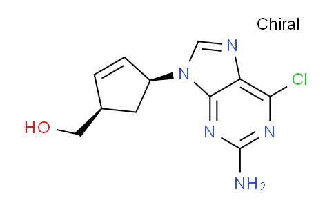 CAS No. 118237-87-9, ((1R,4S)-4-(2-amino-6-chloro-9H-purin-9-yl)cyclopent-2-en-1-yl)methanol