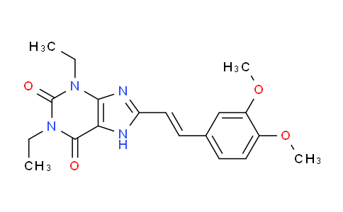 CAS No. 155270-98-7, (E)-8-(3,4-Dimethoxystyryl)-1,3-diethyl-1H-purine-2,6(3H,7H)-dione