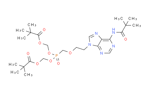 CAS No. 1215101-40-8, ((((2-(6-Pivalamido-9H-purin-9-yl)ethoxy)methyl)phosphoryl)bis(oxy))bis(methylene) bis(2,2-dimethylpropanoate)