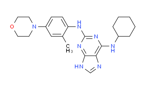 CAS No. 1246529-32-7, N6-Cyclohexyl-N2-(2-methyl-4-morpholinophenyl)-9H-purine-2,6-diamine