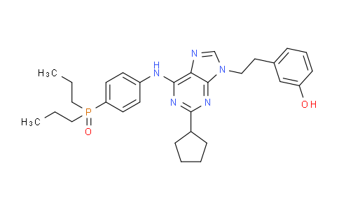 CAS No. 834894-21-2, (4-((2-cyclopentyl-9-(3-hydroxyphenethyl)-9H-purin-6-yl)amino)phenyl)dipropylphosphine oxide