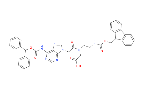 CAS No. 186046-82-2, N-(2-((((9H-fluoren-9-yl)methoxy)carbonyl)amino)ethyl)-N-(2-(6-(((benzhydryloxy)carbonyl)amino)-9H-purin-9-yl)acetyl)glycine