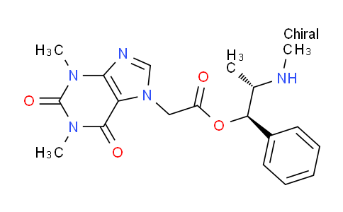 CAS No. 29701-08-4, (1R,2S)-2-(Methylamino)-1-phenylpropyl 2-(1,3-dimethyl-2,6-dioxo-2,3-dihydro-1H-purin-7(6H)-yl)acetate