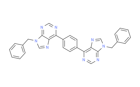 CAS No. 494752-07-7, 1,4-Bis(9-benzyl-9H-purin-6-yl)benzene