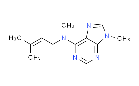 CAS No. 62747-82-4, N,9-Dimethyl-N-(3-methylbut-2-en-1-yl)-9H-purin-6-amine