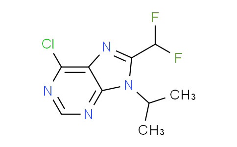 CAS No. 1708401-53-9, 6-Chloro-8-(difluoromethyl)-9-isopropyl-9H-purine