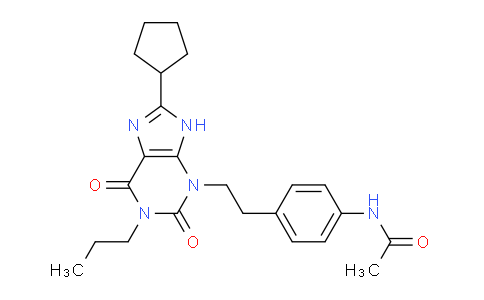 CAS No. 149744-75-2, N-(4-(2-(8-Cyclopentyl-2,6-dioxo-1-propyl-1H-purin-3(2H,6H,9H)-yl)ethyl)phenyl)acetamide