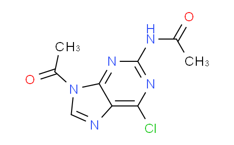 CAS No. 97965-44-1, N-(9-Acetyl-6-chloro-9H-purin-2-yl)acetamide