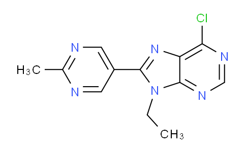 CAS No. 1610703-67-7, 6-Chloro-9-ethyl-8-(2-methylpyrimidin-5-yl)-9H-purine
