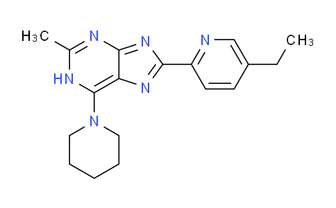 CAS No. 105823-94-7, 8-(5-Ethylpyridin-2-yl)-2-methyl-6-(piperidin-1-yl)-1H-purine