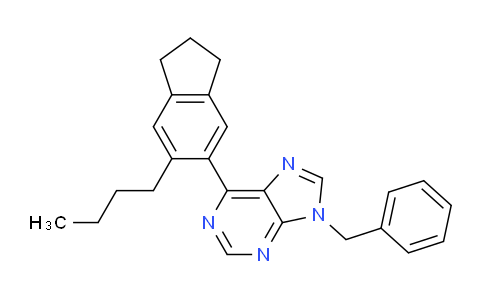 CAS No. 528570-67-4, 9-Benzyl-6-(6-butyl-2,3-dihydro-1H-inden-5-yl)-9H-purine