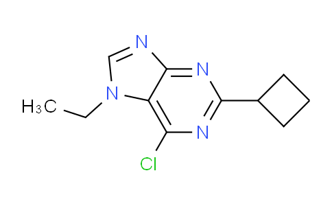 CAS No. 1707667-91-1, 6-Chloro-2-cyclobutyl-7-ethyl-7H-purine