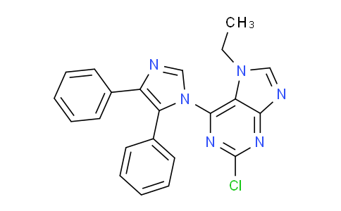 CAS No. 916976-70-0, 2-Chloro-6-(4,5-diphenyl-1H-imidazol-1-yl)-7-ethyl-7H-purine