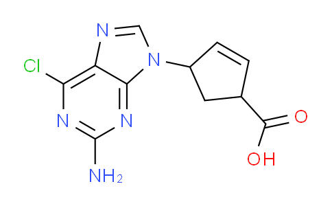 CAS No. 1329624-57-8, 4-(2-Amino-6-chloro-9H-purin-9-yl)cyclopent-2-enecarboxylic acid