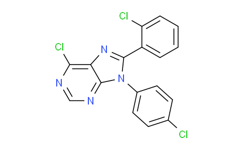 CAS No. 686344-50-3, 6-Chloro-8-(2-chlorophenyl)-9-(4-chlorophenyl)-9H-purine