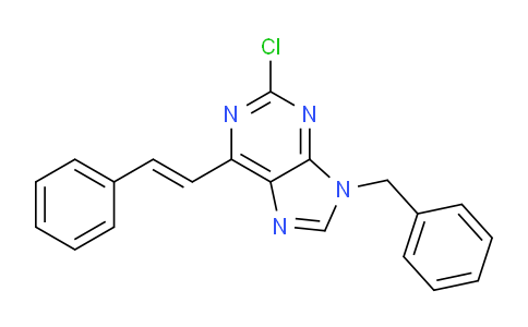 CAS No. 176515-30-3, 9-Benzyl-2-chloro-6-styryl-9H-purine