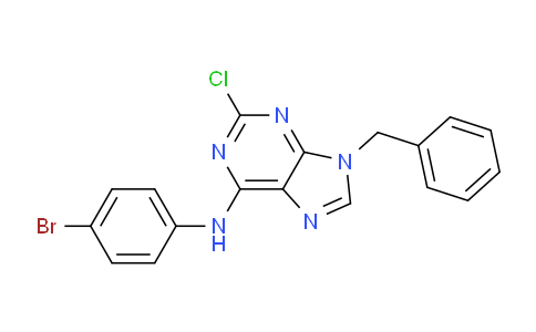 CAS No. 125802-46-2, 9-Benzyl-N-(4-bromophenyl)-2-chloro-9H-purin-6-amine
