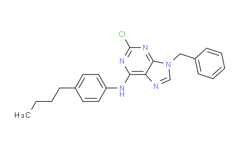 CAS No. 125802-44-0, 9-Benzyl-N-(4-butylphenyl)-2-chloro-9H-purin-6-amine