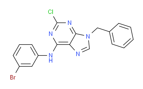 CAS No. 125802-58-6, 9-Benzyl-N-(3-bromophenyl)-2-chloro-9H-purin-6-amine
