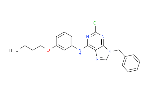 CAS No. 125802-57-5, 9-Benzyl-N-(3-butoxyphenyl)-2-chloro-9H-purin-6-amine
