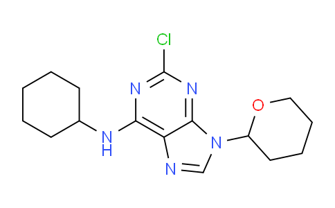 CAS No. 1246532-45-5, 2-Chloro-N-cyclohexyl-9-(tetrahydro-2H-pyran-2-yl)-9H-purin-6-amine