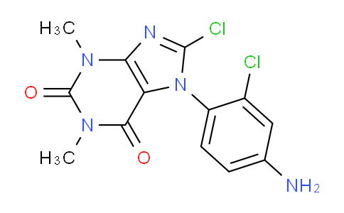 CAS No. 72898-67-0, 7-(4-Amino-2-chlorophenyl)-8-chloro-1,3-dimethyl-1H-purine-2,6(3H,7H)-dione
