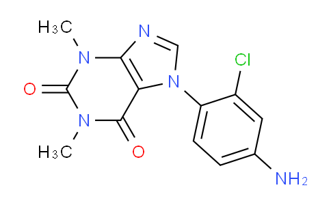 CAS No. 72898-65-8, 7-(4-Amino-2-chlorophenyl)-1,3-dimethyl-1H-purine-2,6(3H,7H)-dione