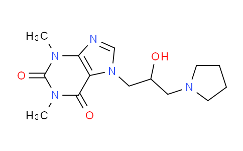 CAS No. 5135-92-2, 7-(2-Hydroxy-3-(pyrrolidin-1-yl)propyl)-1,3-dimethyl-1H-purine-2,6(3H,7H)-dione