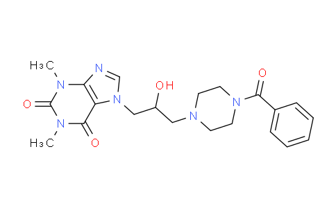 CAS No. 19972-09-9, 7-(3-(4-Benzoylpiperazin-1-yl)-2-hydroxypropyl)-1,3-dimethyl-1H-purine-2,6(3H,7H)-dione
