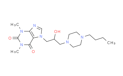 CAS No. 19971-76-7, 7-(3-(4-Butylpiperazin-1-yl)-2-hydroxypropyl)-1,3-dimethyl-1H-purine-2,6(3H,7H)-dione