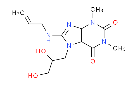 CAS No. 78960-43-7, 8-(Allylamino)-7-(2,3-dihydroxypropyl)-1,3-dimethyl-1H-purine-2,6(3H,7H)-dione