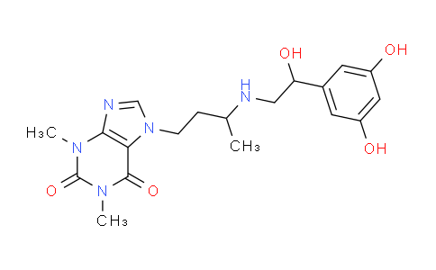 CAS No. 35899-39-9, 7-(3-((2-(3,5-Dihydroxyphenyl)-2-hydroxyethyl)amino)butyl)-1,3-dimethyl-1H-purine-2,6(3H,7H)-dione